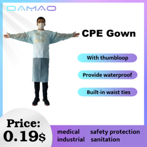 Protective Isolation Gowns with Thumbloops