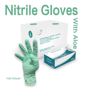 Disposable Aloe Nitrile Gloves