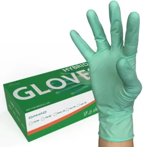 Eco-Friendly Green Latex Gloves - 9.5" Powder-Free for Exams