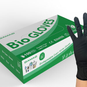 black biodegradable nitrile gloves,6mil