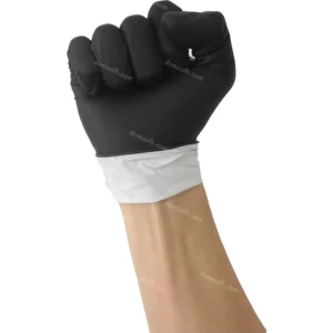 Heavy Duty Nitrile Gloves- 2-Layer Black and White Construction - 6mil-03
